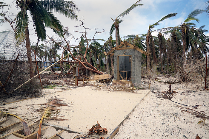 Cyclone Winston damage. Yasawa  Islands, Fiji