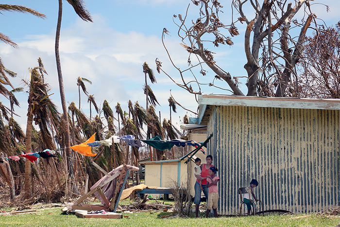 Cyclone Winston damage. Yasawa  Islands, Fiji