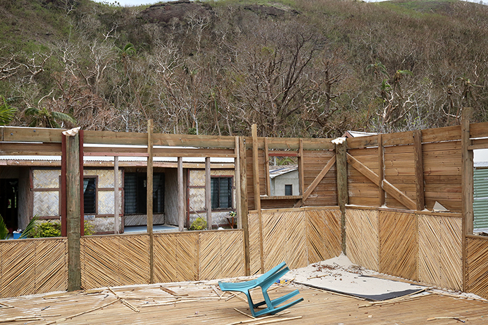 Cyclone Winston damage. Yasawa  Islands, Fiji