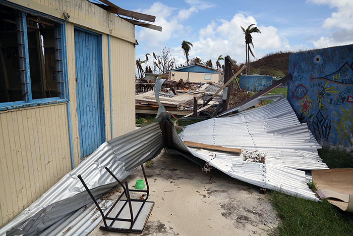 Cyclone Winston damage. Yasawa  Islands, Fiji