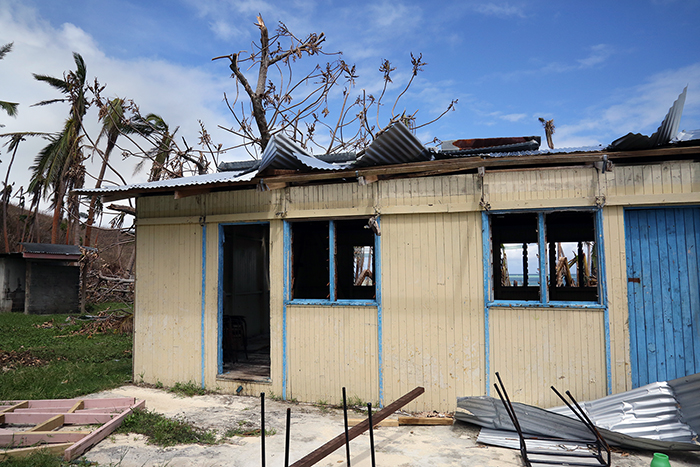 Cyclone Winston damage. Yasawa  Islands, Fiji