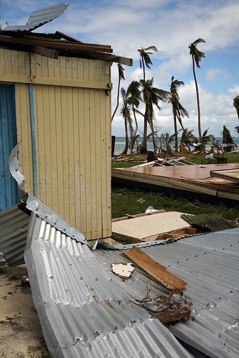 Cyclone Winston damage. Yasawa  Islands, Fiji