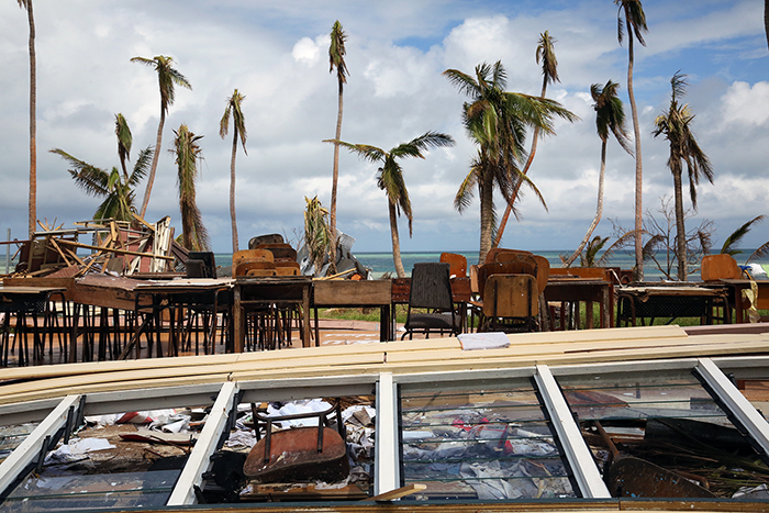 Cyclone Winston damage. Yasawa  Islands, Fiji