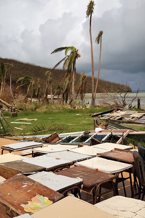 Cyclone Winston damage. Yasawa  Islands, Fiji