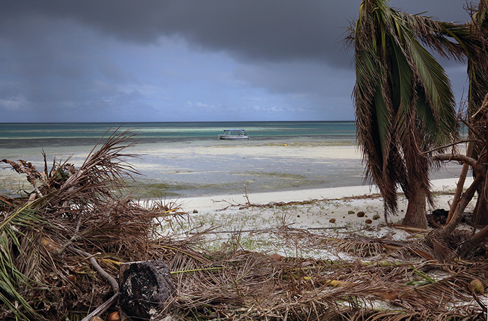 Cyclone Winston damage. Yasawa  Islands, Fiji