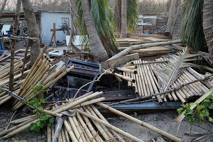 Cyclone Winston damage. Yasawa  Islands, Fiji