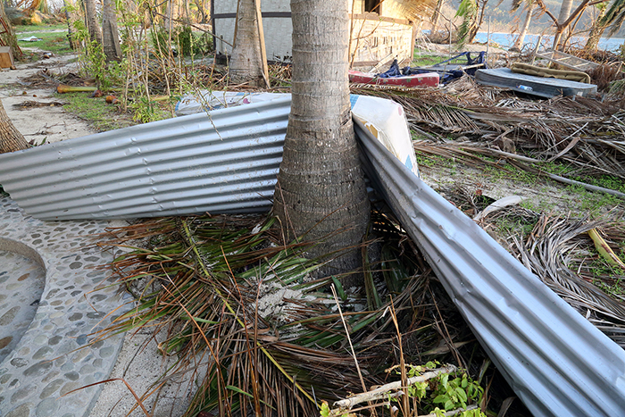 Cyclone Winston damage. Yasawa  Islands, Fiji