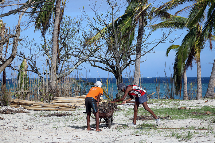 Cyclone Winston damage. Yasawa  Islands, Fiji