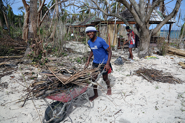 Cyclone Winston damage. Yasawa  Islands, Fiji