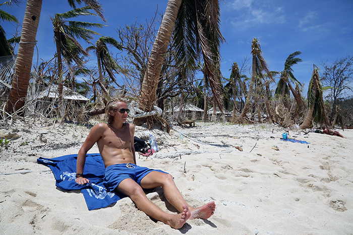 Cyclone Winston damage. Yasawa  Islands, Fiji