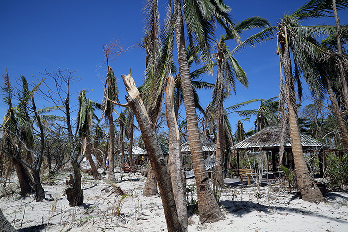 Cyclone Winston damage. Yasawa  Islands, Fiji