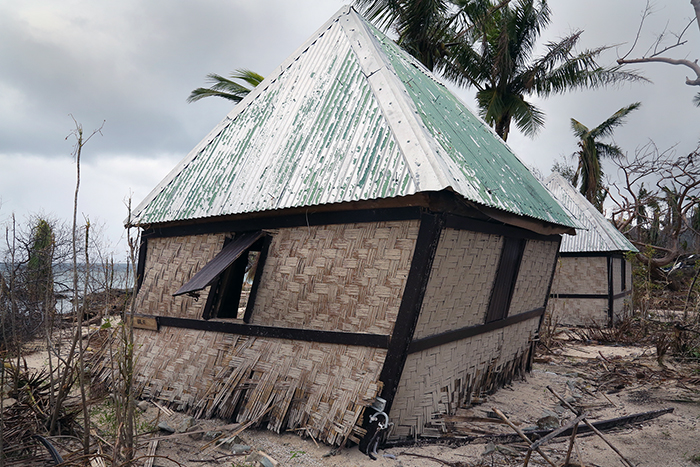 Cyclone Winston damage. Yasawa  Islands, Fiji