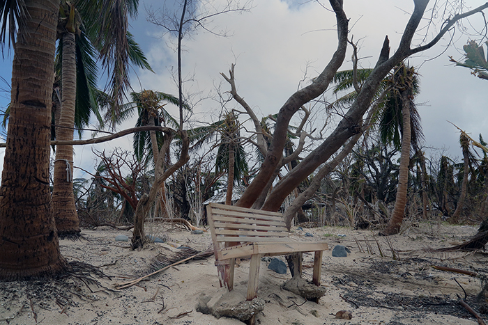 Cyclone Winston damage. Yasawa  Islands, Fiji